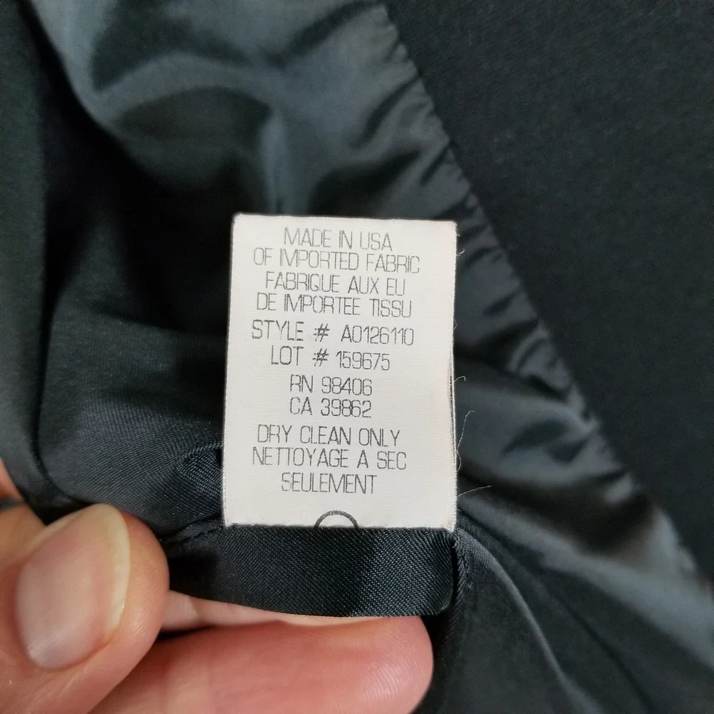 Theory Women Black Viscose Blend Two Button Tailored Blazer Jacket Sz 4 A0126110